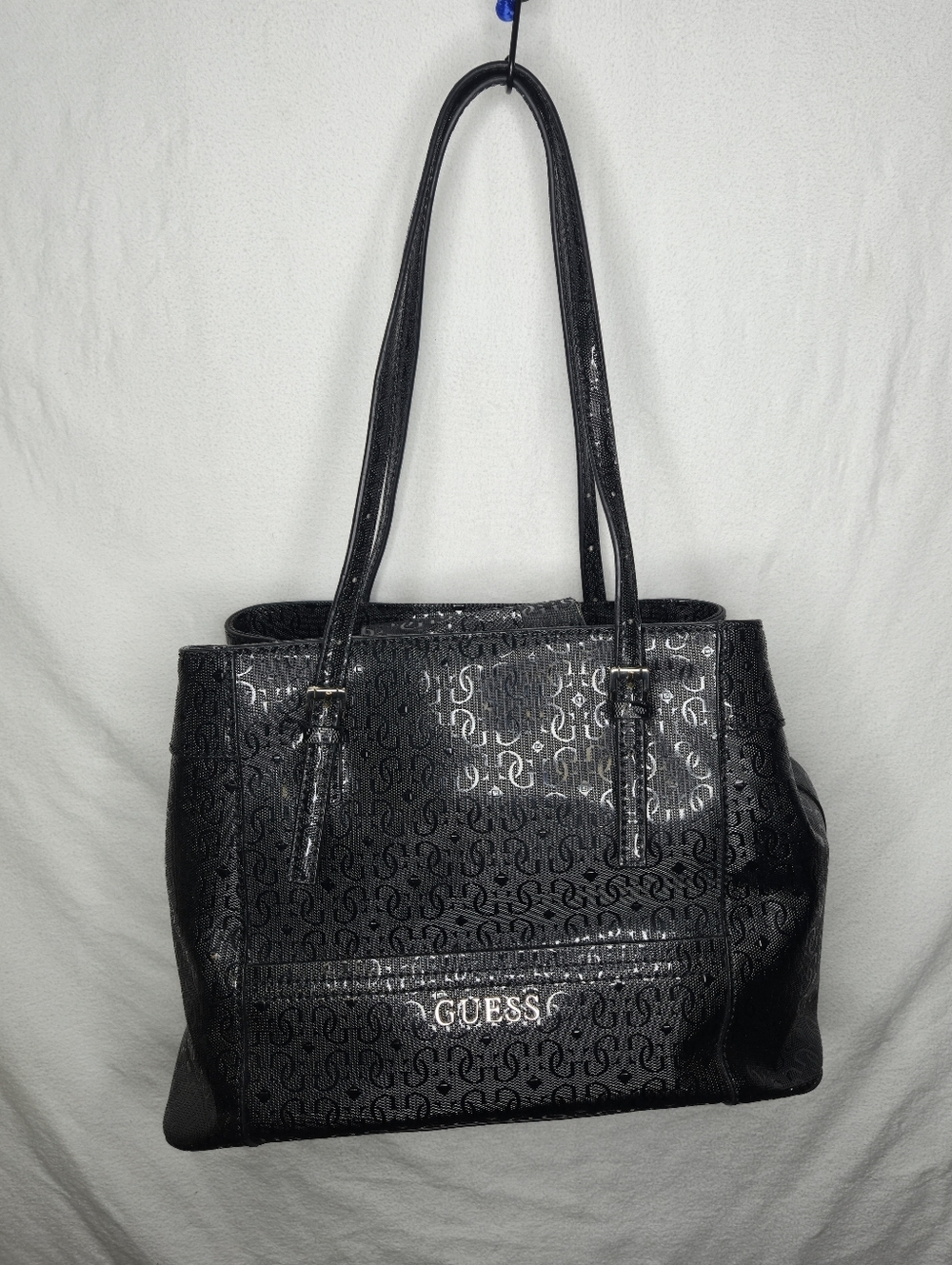 Guess Ladies Black Shiny Handbag Purse